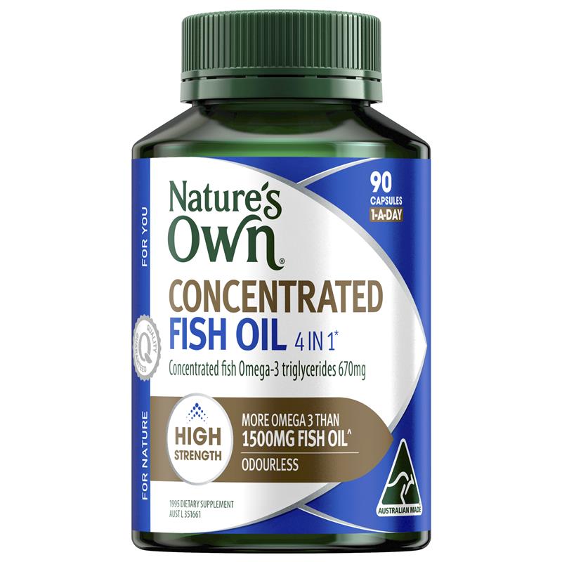 Nature's Own Concentrated Fish Oil 4 in 1 90 Capsules | 澳洲代購 | 空運到港