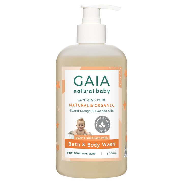 Gaia Natural Baby Bath & Body Wash 500ml Pump | 澳洲代購 | 空運到港