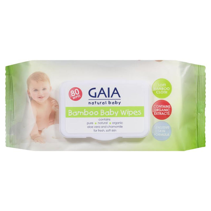Gaia Natural Baby Bamboo Wipes 80 | 澳洲代購 | 空運到港