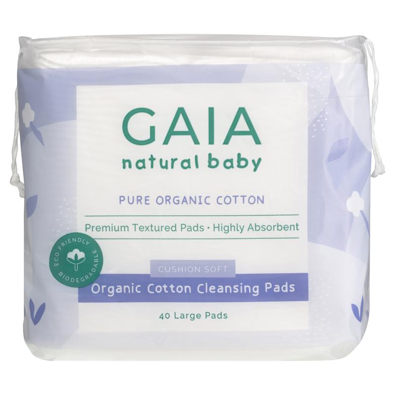 Gaia Natural Baby Organic Cotton Cleansing Pads 40 Pack | 澳洲代購 | 空運到港