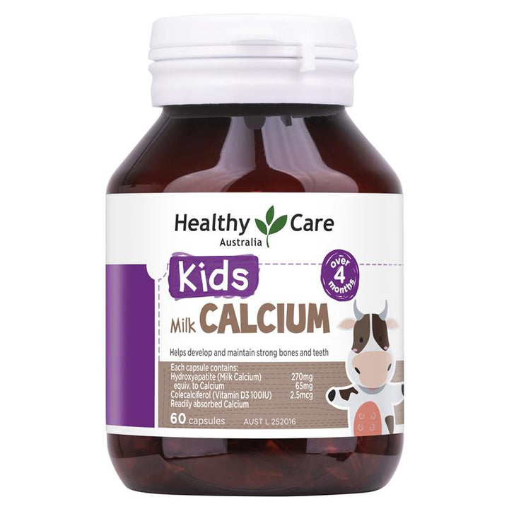 Healthy Care Kids Milk Calcium 60 Capsules | 澳洲代購 | 空運到港