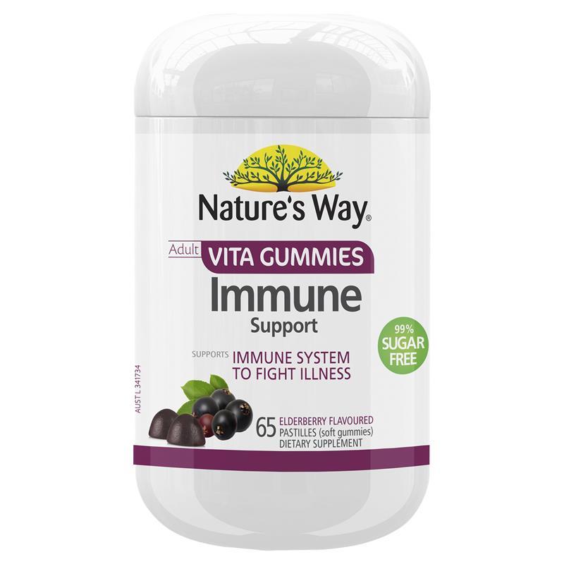 Nature's Way Adult Vita Gummies Immune Sugar Free 65 Pastilles