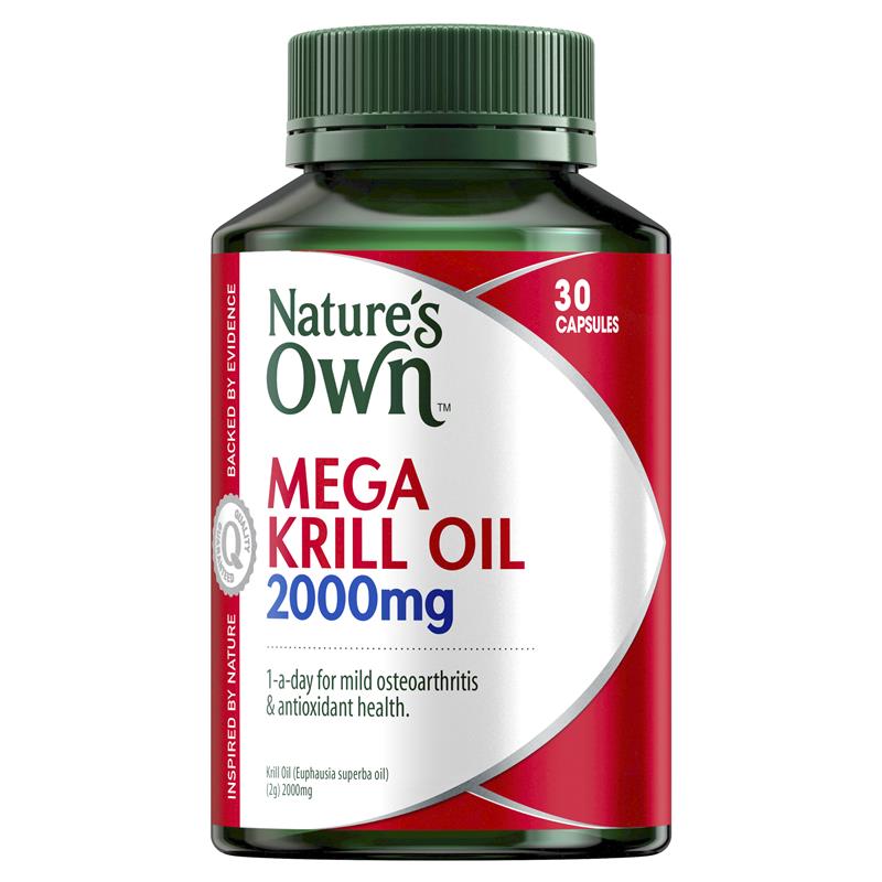 Nature's Own Mega Krill Oil 2000mg 30 Capsules | Nature's Own
