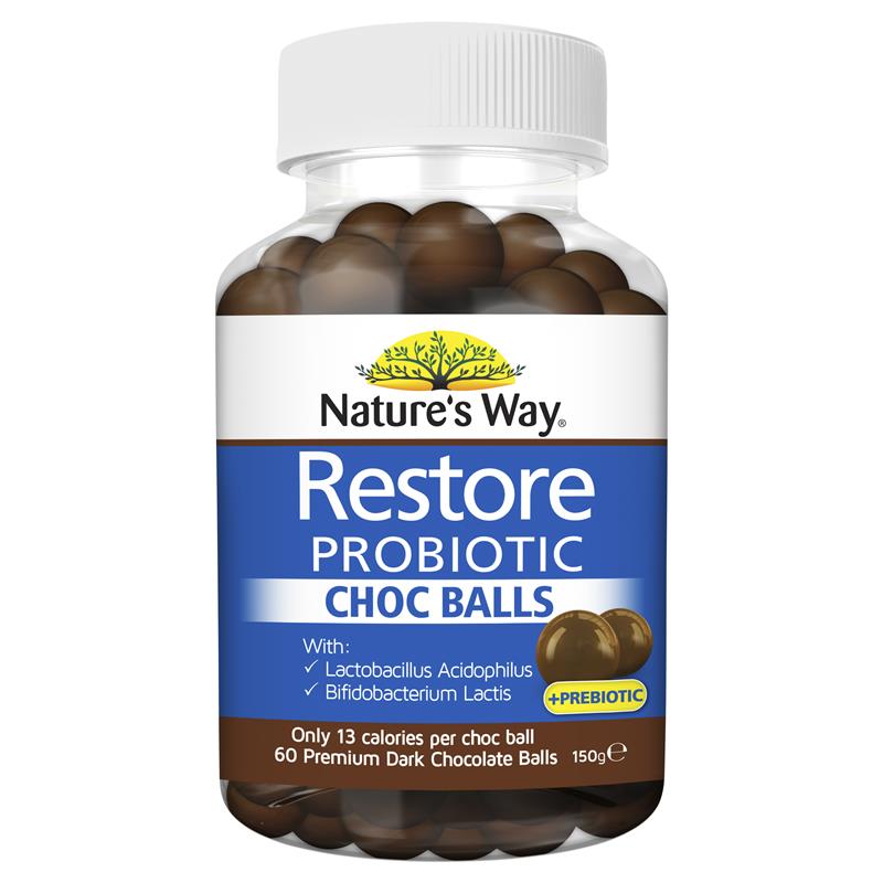 Nature's Way Restore Probiotic Chocolate Balls 60