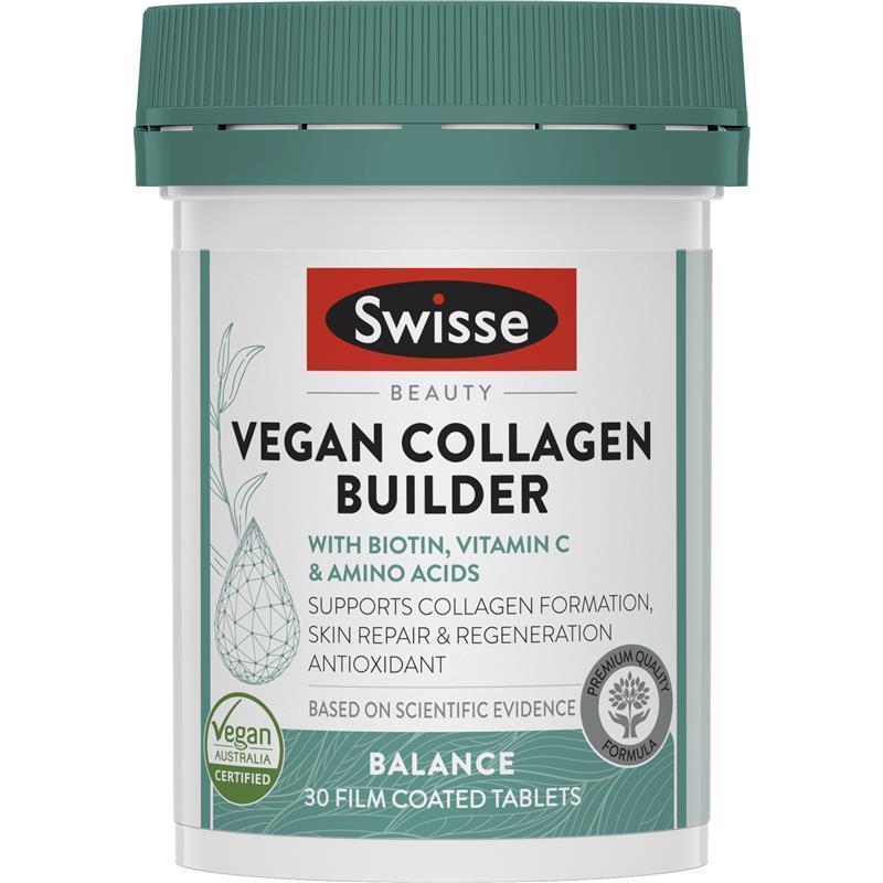 Swisse Beauty Vegan Collagen Builder 30 Tablets | 澳洲代購 | 空運到港