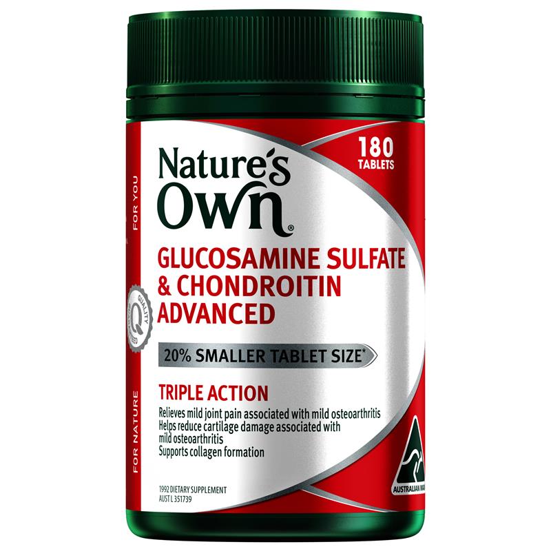Nature's Own Glucosamine Sulfate with Chondroitin Advanced 180 Tablets | 澳洲代購 | 空運到港