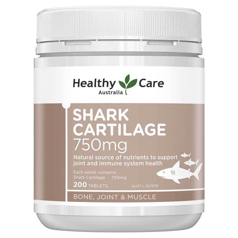 Healthy Care Shark Cartilage 750mg 200 Tablets | 澳洲代購 | 空運到港