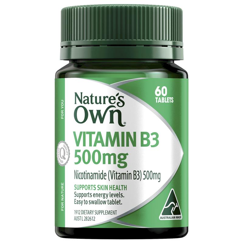 Nature's Own Vitamin B3 500mg 60 Tablets | 澳洲代購 | 空運到港