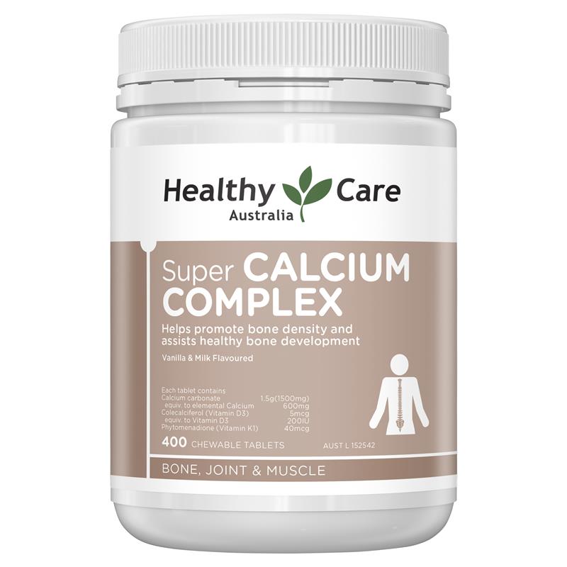 Healthy Care Super Calcium Complex 400 Chewable Tablets | 澳洲代購 | 空運到港