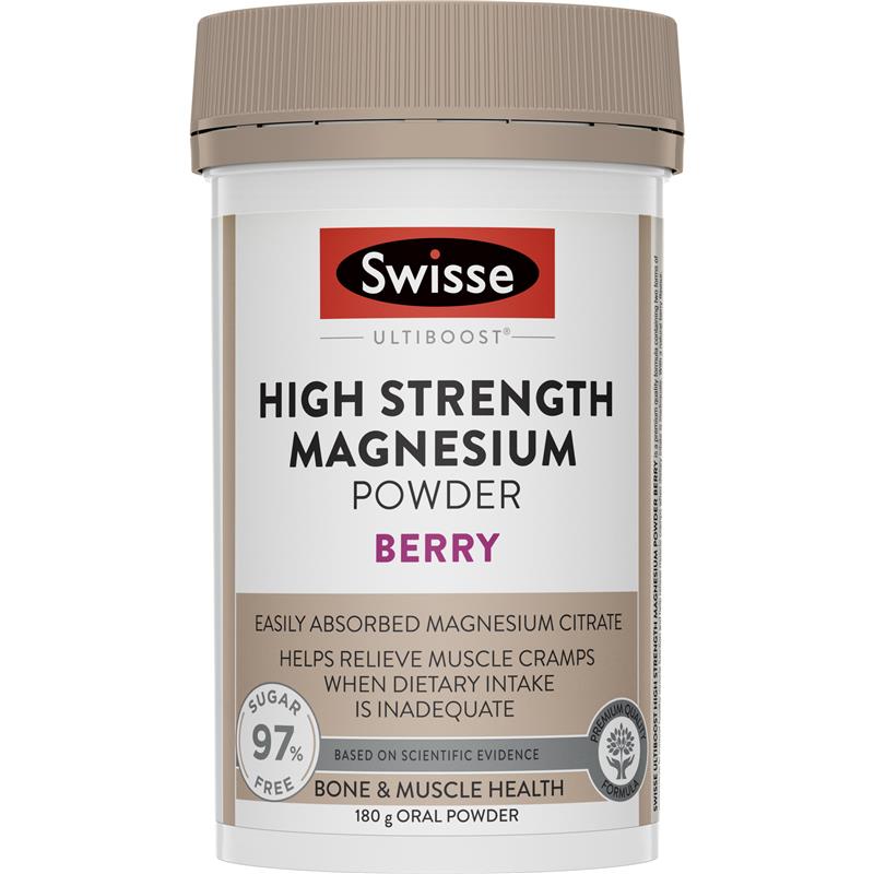 Swisse Ultiboost High Strength Magnesium Powder Berry 180G | 澳洲代購 | 空運到港