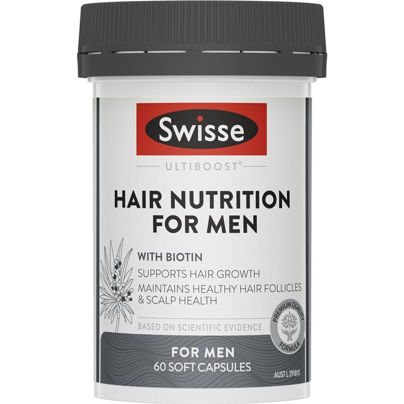 Swisse Hair Nutrition For Men 60 Capsules | 澳洲代購 | 空運到港