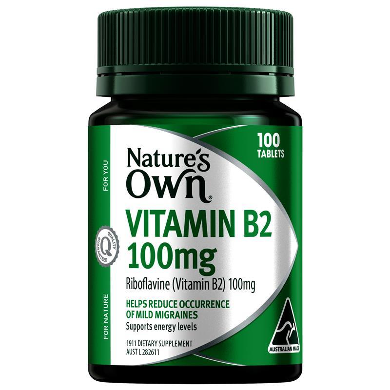 Nature's Own Vitamin B2 100mg 100 Tablets | 澳洲代購 | 空運到港