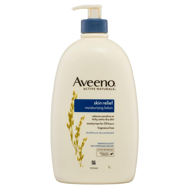 Aveeno Active Naturals Skin Relief Moisturising Lotion Fragrance Free 1L | 澳洲代購 | 空運到港