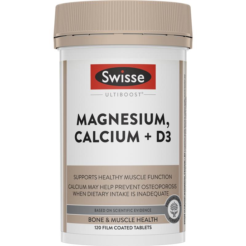 Swisse Ultiboost Magnesium Calcium + Vitamin D 120 Tablets | 澳洲代購 | 空運到港