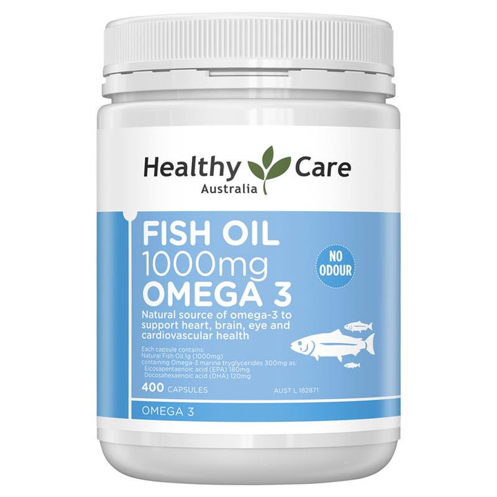Healthy Care Fish Oil 1000mg Omega 3 400 Capsules | 澳洲代購 | 空運到港