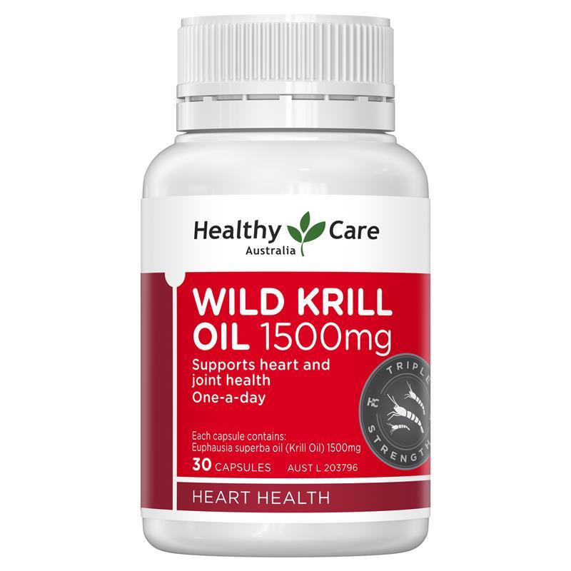 Healthy Care Wild Krill 1500mg 30 Soft Capsules | 澳洲代購 | 空運到港