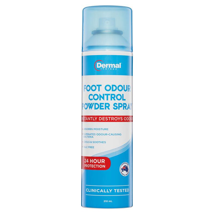 Foot Odour Control Powder Spray 210ml | Dermal Therapy