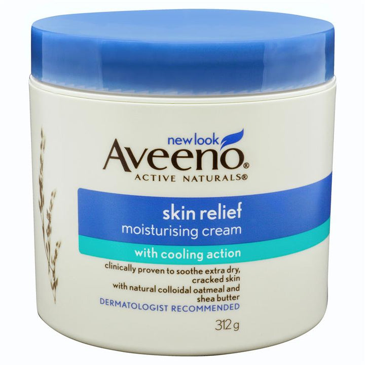 Aveeno Active Naturals Skin Relief Moisturising Cream Fragrance Free 312g