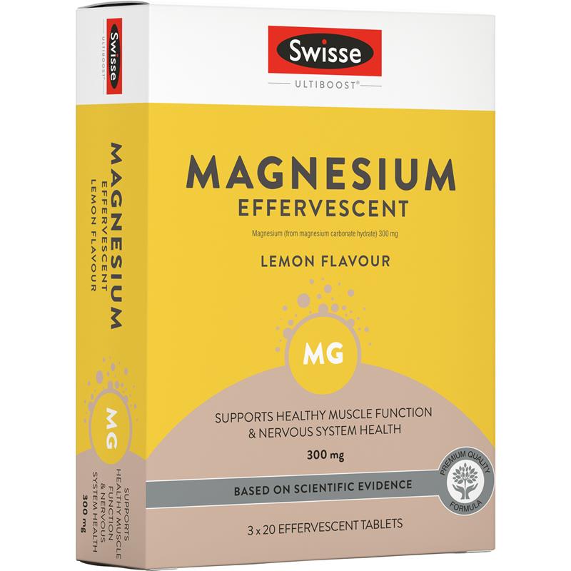 Swisse Ultiboost Magnesium 300mg 60 Effervescent Tablets | 澳洲代購 | 空運到港