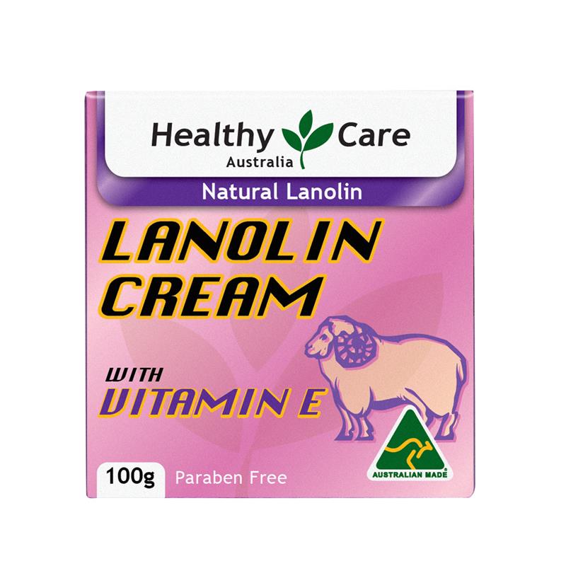 Healthy Care Natural Lanolin & Vitamin E Cream 100g | 澳洲代購 | 空運到港