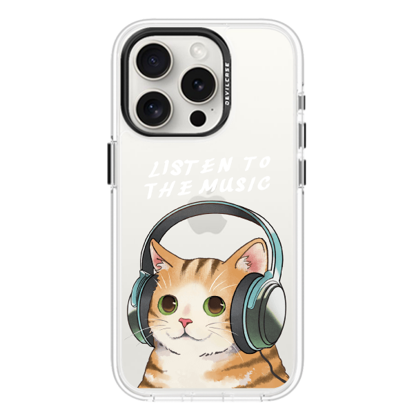 彩繪手機殼 - 貓貓聽音樂 | 惡魔防摔殼(標準版)