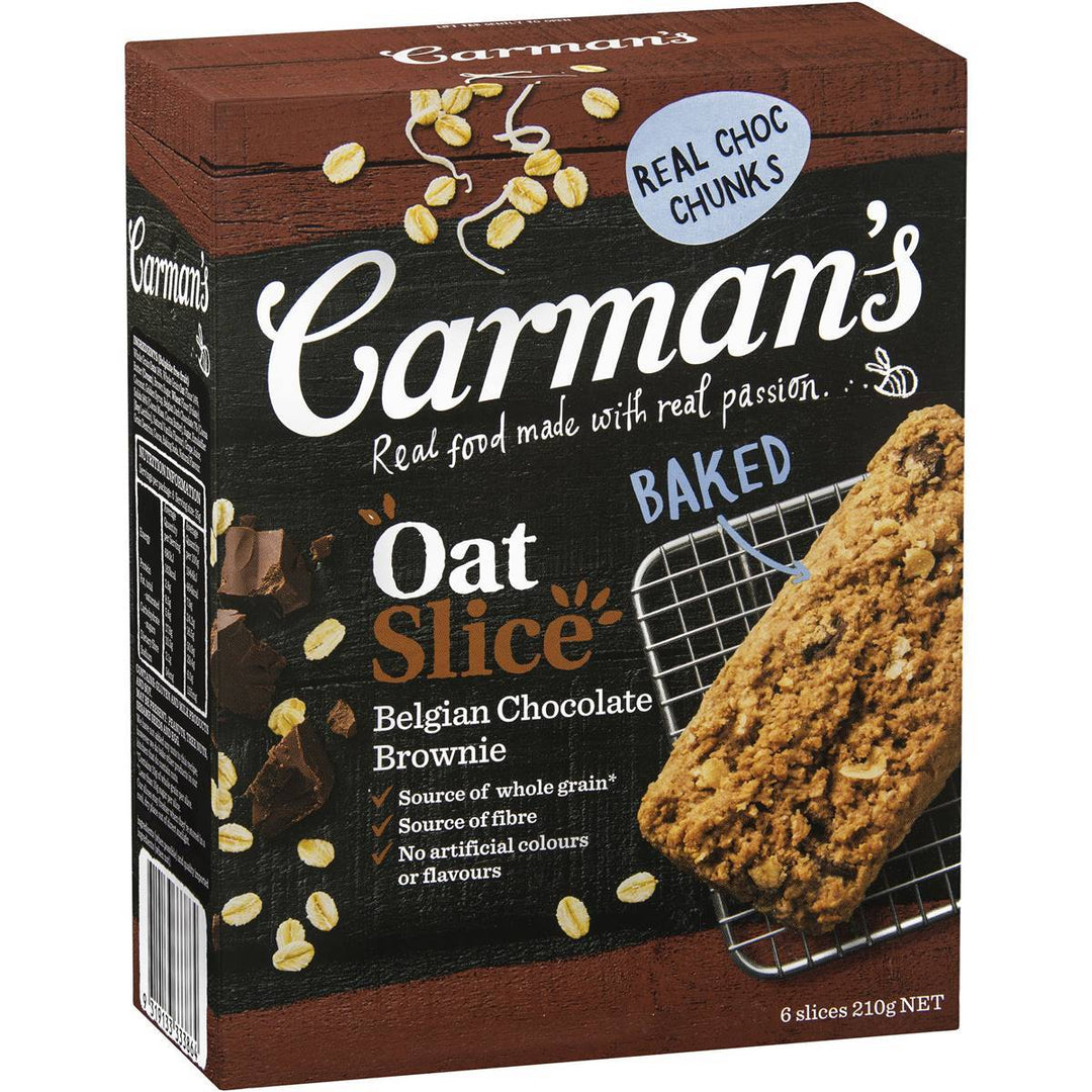 Carman's Oat Slice: Choc Brownie 210g | Carman's Kitchen