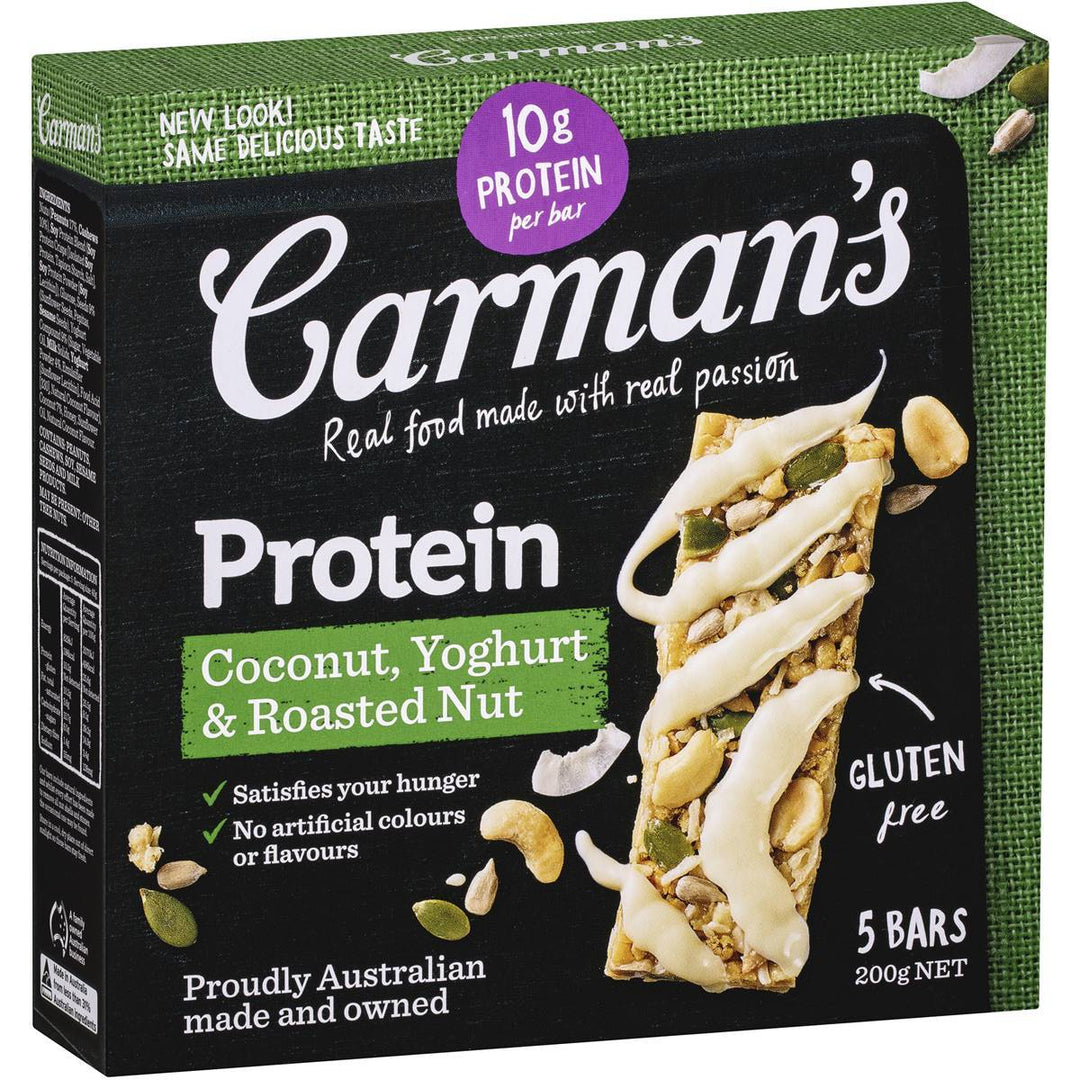 Carman's Protein: Coconut Yoghurt & Roasted Nut (5 Bars) | Carman's Kitchen