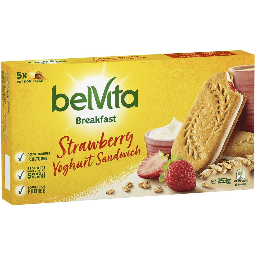 Belvita Strawberry Yoghurt Breakfast Biscuits 5 Pack