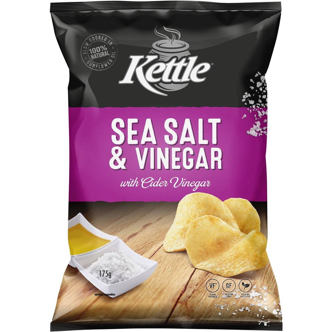 Kettle Sea Salt & Vinegar Chips 175g