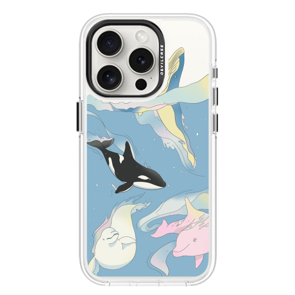 彩繪手機殼 - 遨遊大海豚鯨 | 惡魔防摔殼(標準版)