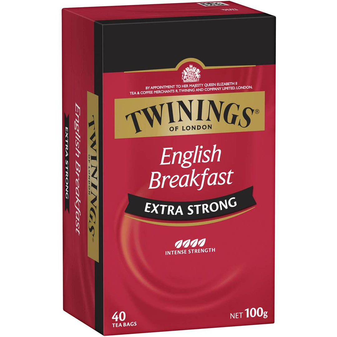 Twinings English Breakfast Extra Strong Tea Bags 40 Pack | 澳洲代購