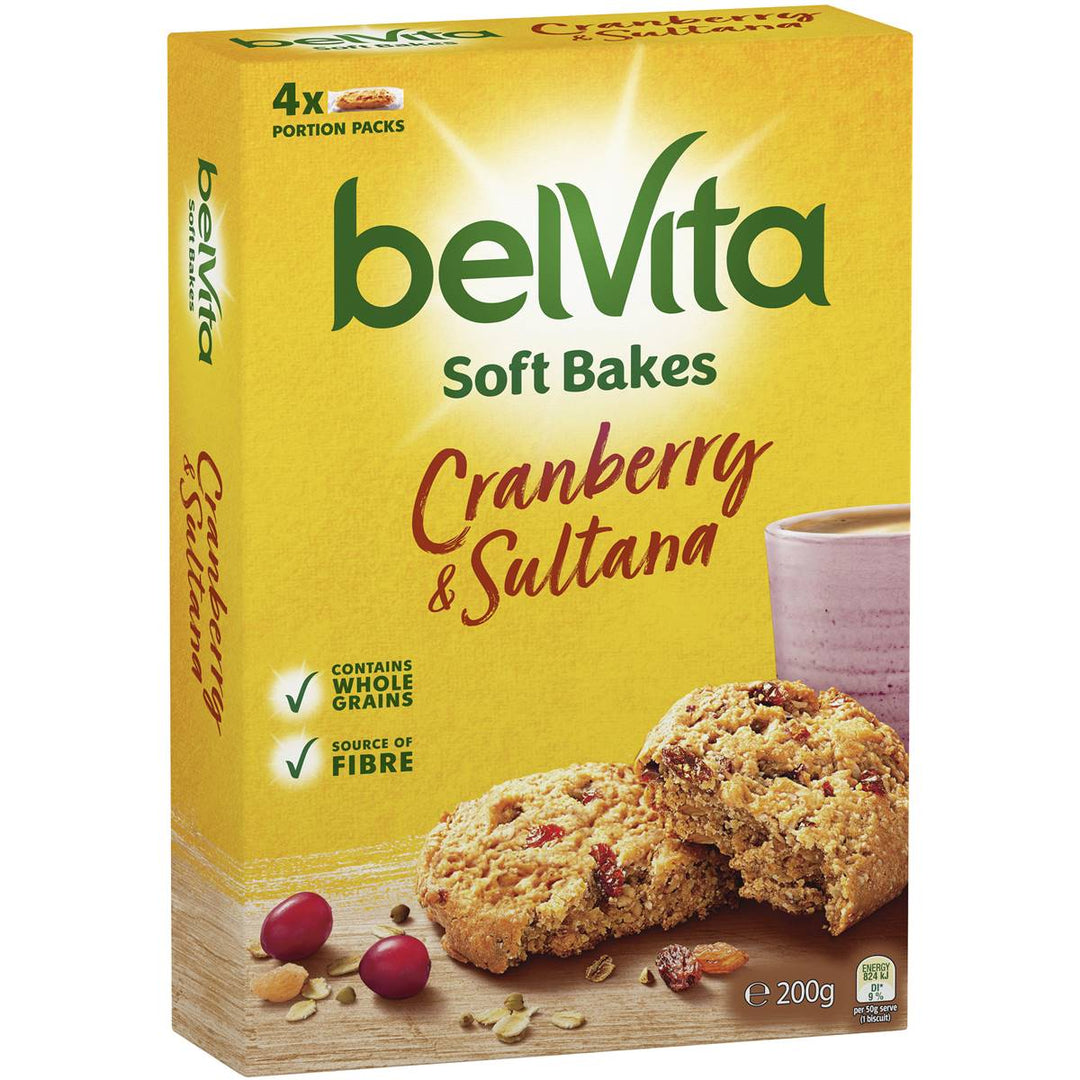 Belvita Soft Bake Cranberry & Sultana 200g