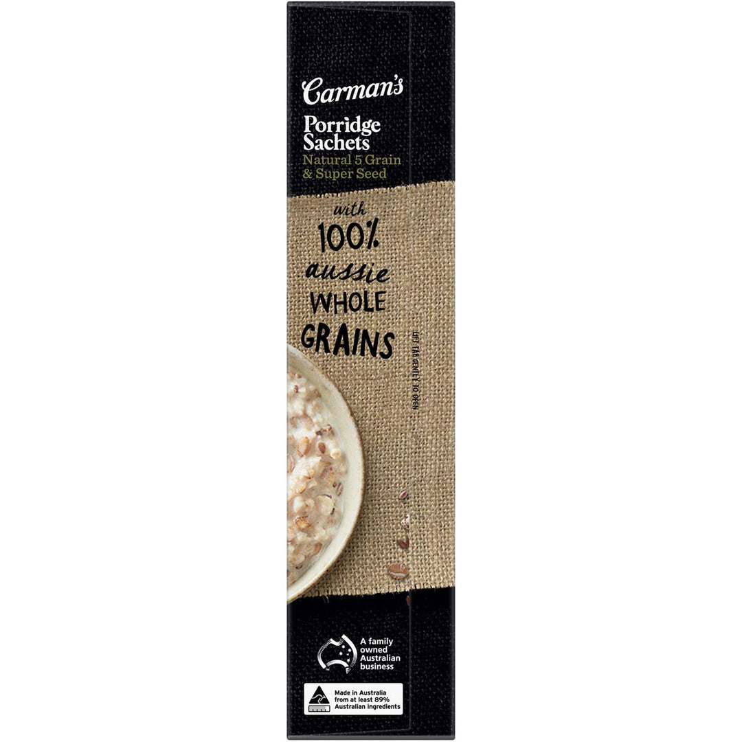 Carman's Porridge Sachets (No Added Sugar): Natural 5 Grain Super Seed 320g