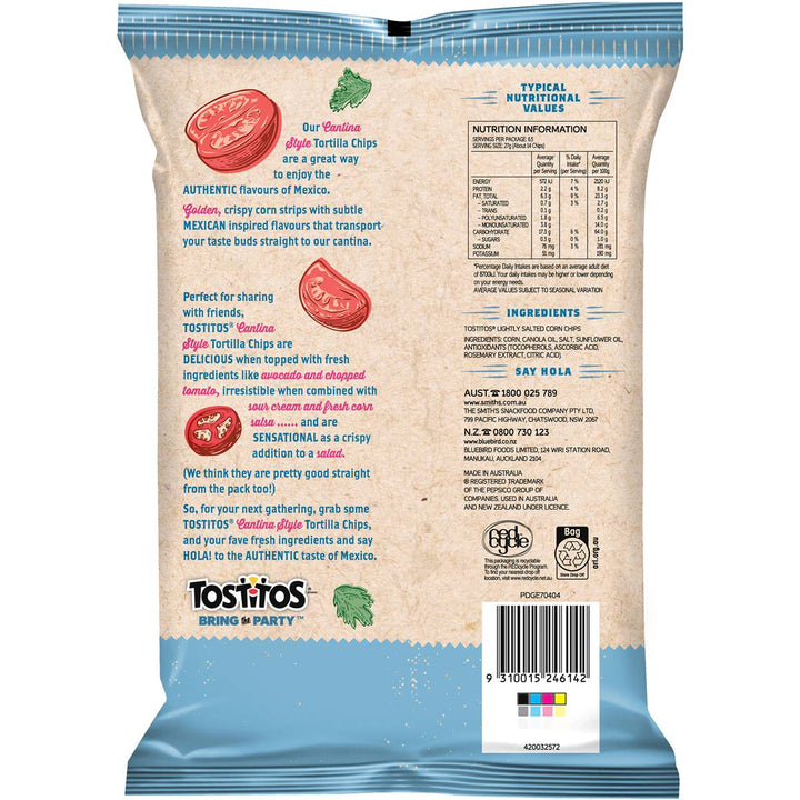 Tostitos Cantina Style Tortilla Chips Lightly Salted