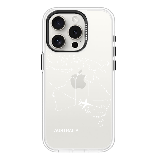 彩繪手機殼 - 飛往雪梨機場(白) | 惡魔防摔殼(標準版)