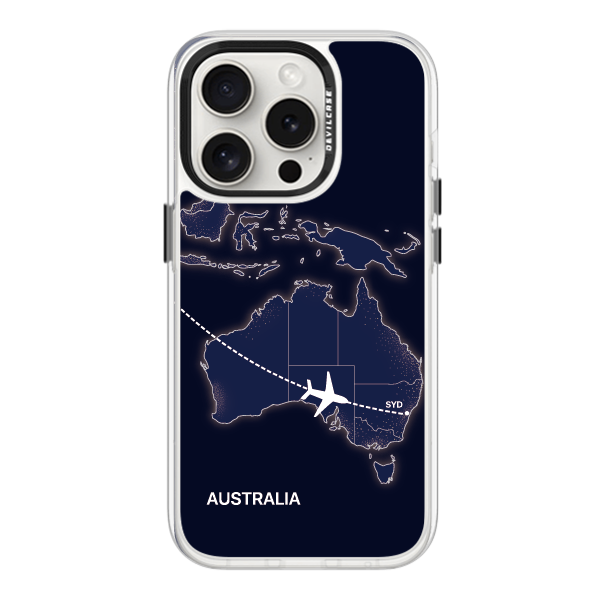 彩繪手機殼 - 飛往雪梨機場(夜) | 惡魔防摔殼(標準版)