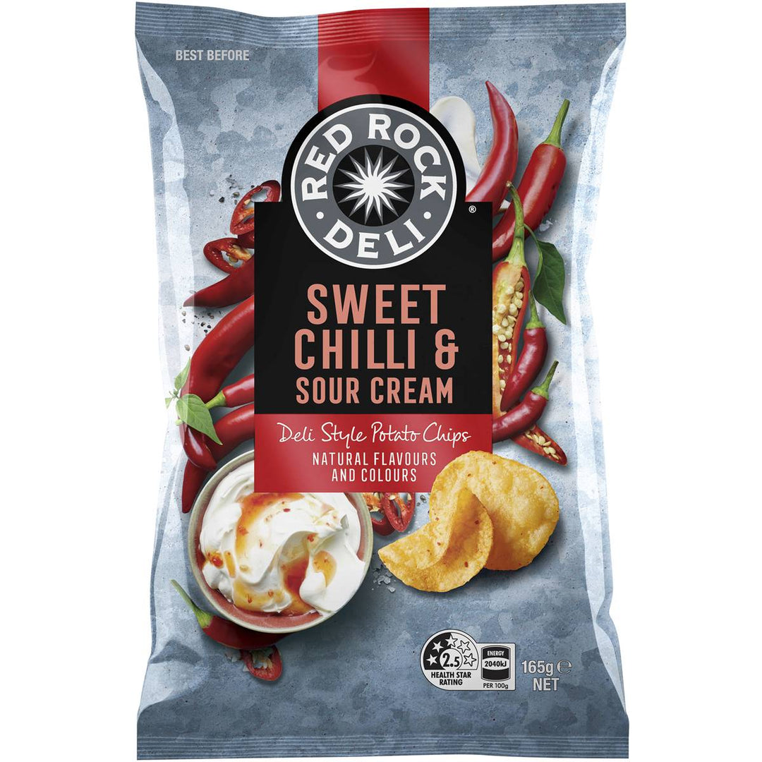 Red Rock Deli Potato Chips - Classic: Sweet Chilli & Sour Cream