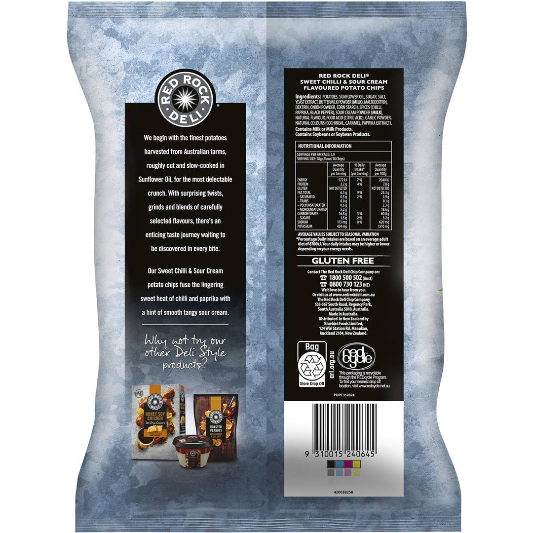 Red Rock Deli Potato Chips: Classic - Sweet Chilli & Sour Cream