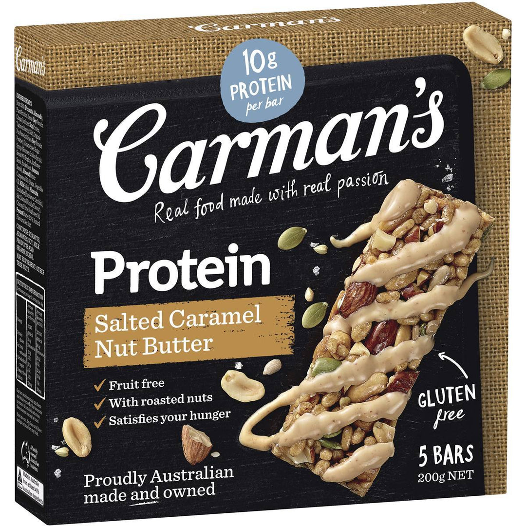 Carman's Protein: Salted Caramel Nut Butter (5 Bars) | Carman's Kitchen