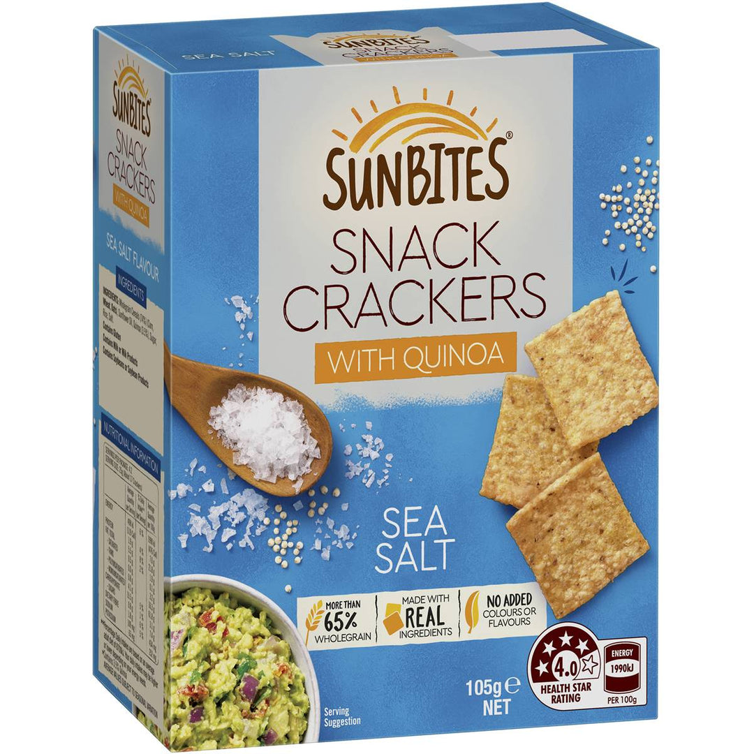 Sunbites Crackers With Quinoa Sea Salt 105g