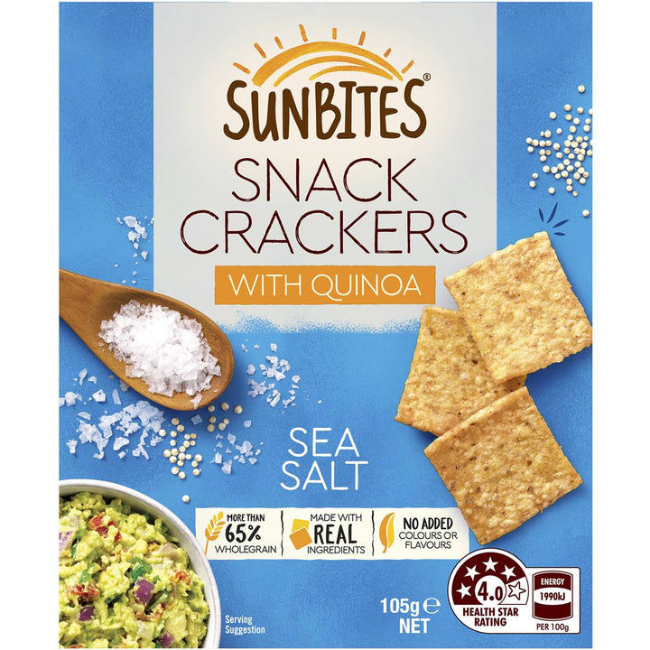 Sunbites Crackers With Quinoa Sea Salt 105g