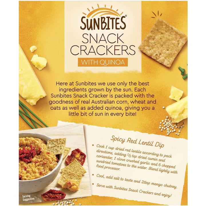Sunbites Crackers With Quinoa Cheddar & Chives 110g
