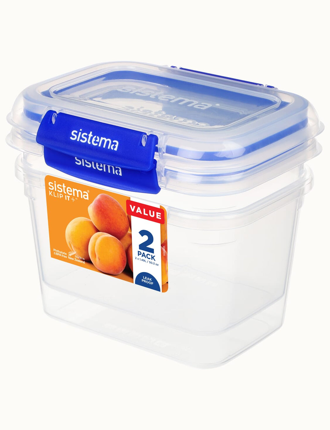 Sistema Klip It Plus Rectangle Container 1.15L 2 Pack