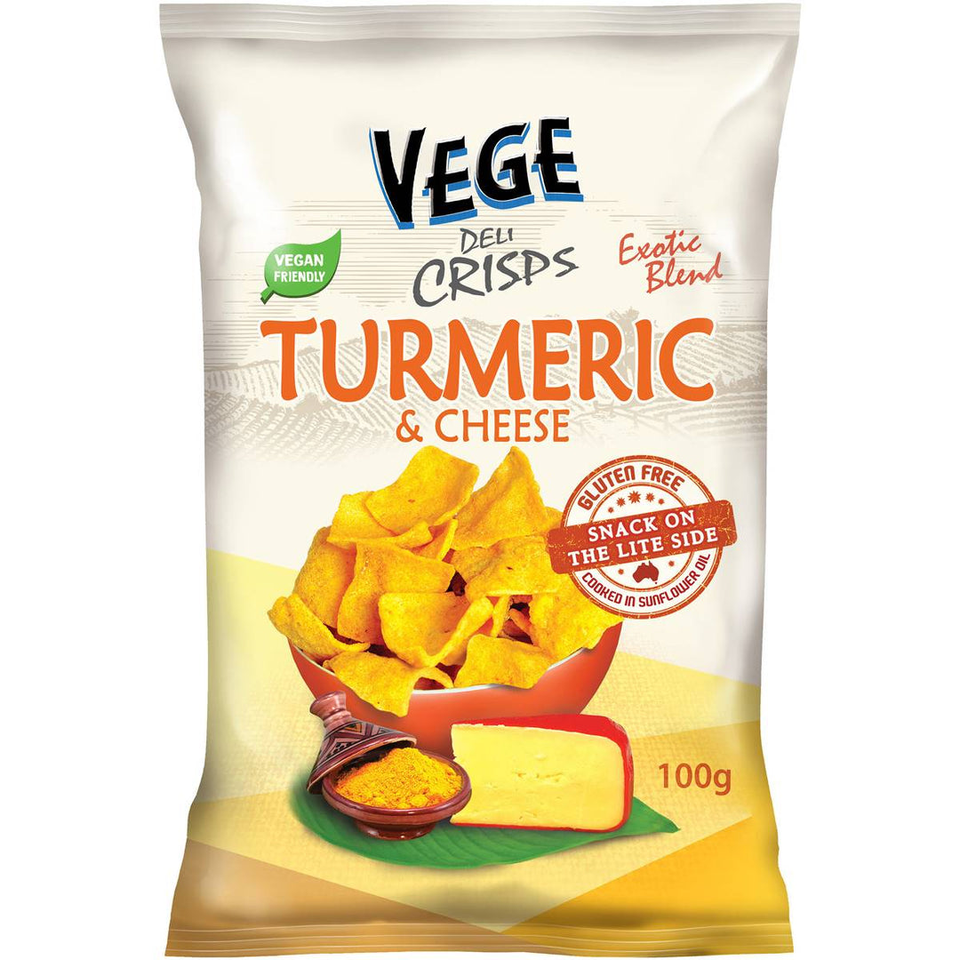 Vege Chips Deli Crisps Turmeric & Cheese 100g