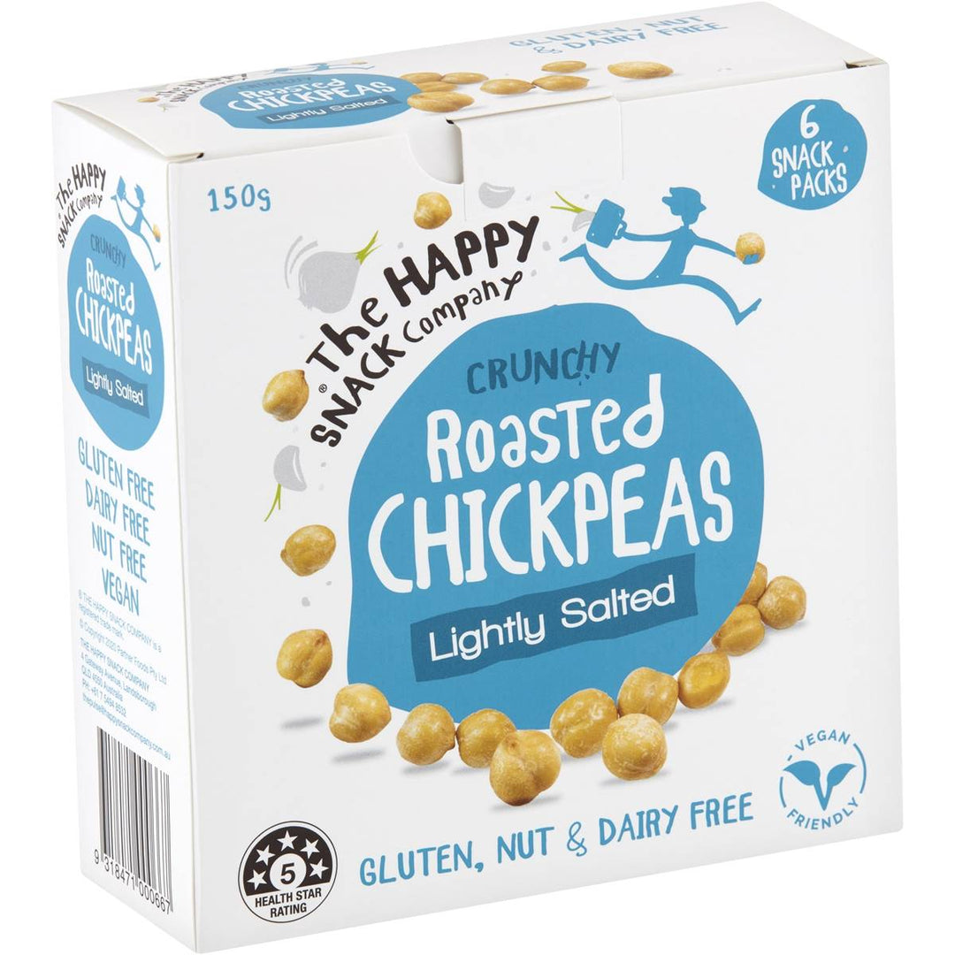 The Happy Snack Company Roasted Chickpeas Lightly Salted 6 Pack