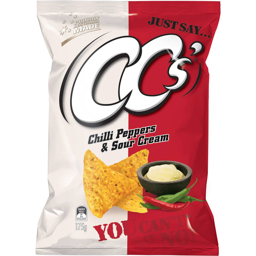 CC's Chilli Peppers & Sour Cream Chips 175g