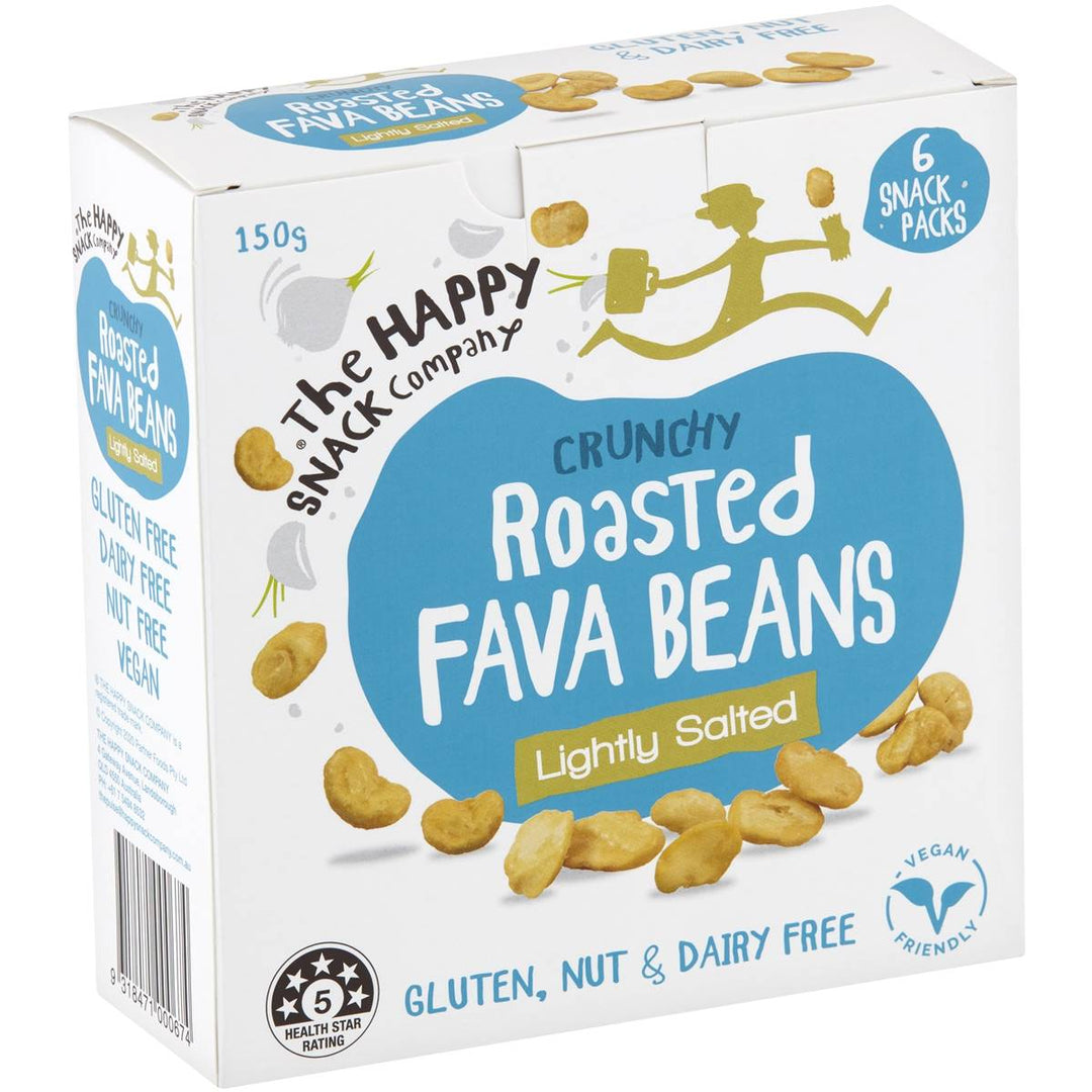 The Happy Snack Company Roasted Fava Beans Lightly Salted 6 Pack