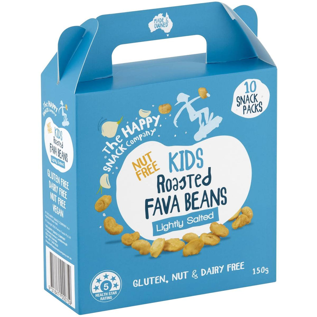 The Happy Snack Company Kids Fava Beans Lightly Salted 10 Pack