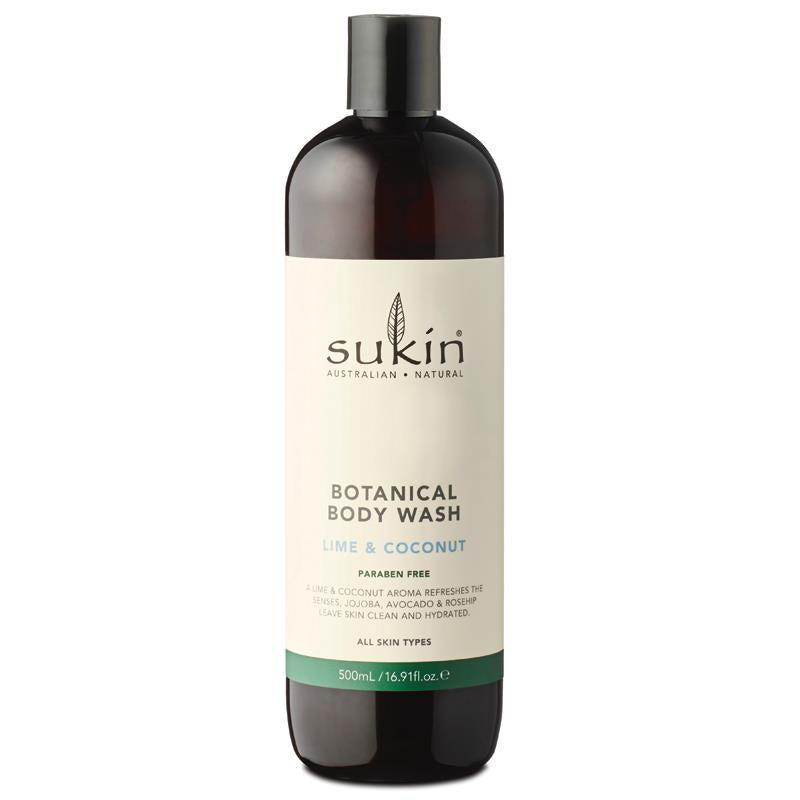 Sukin Botanical Body Wash - Lime and Coconut 500ml | Sukin