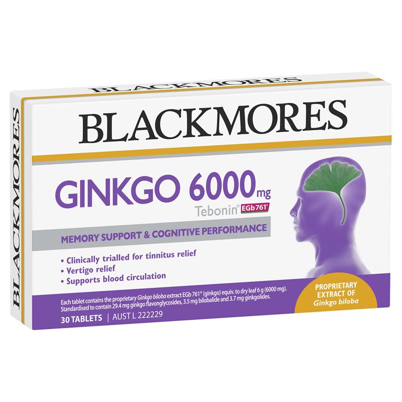 Blackmores Ginkgo 6000mg 30 Tablets | Blackmores